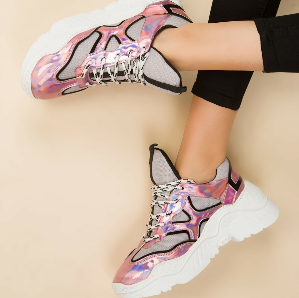 Pink neon women sneaker